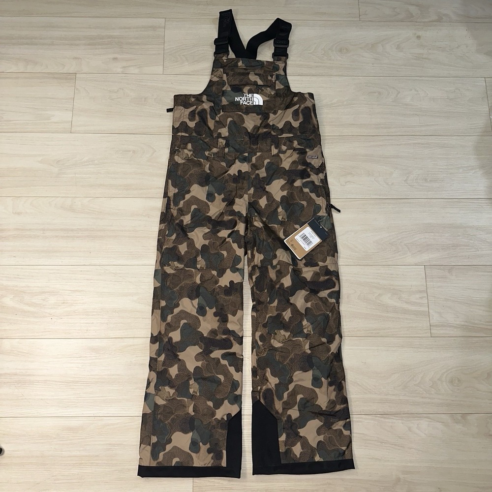 The North Face Freedom Utility Bibs DryVent Youth L 12 Camo Ski Snowboard Pants